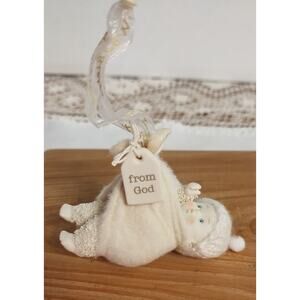Dept. 56 Snow Babies "from God" Ornament (Swaddled Baby) 3" Long